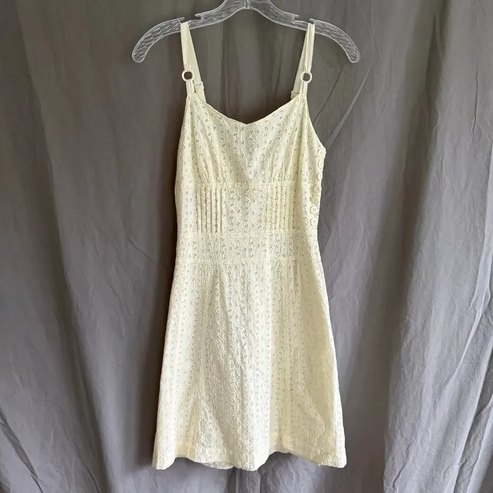 Luella for Target Dress Cream Eyelet Y2K Collectible 100% Cotton Women's Size XS - Picture 1 of 13